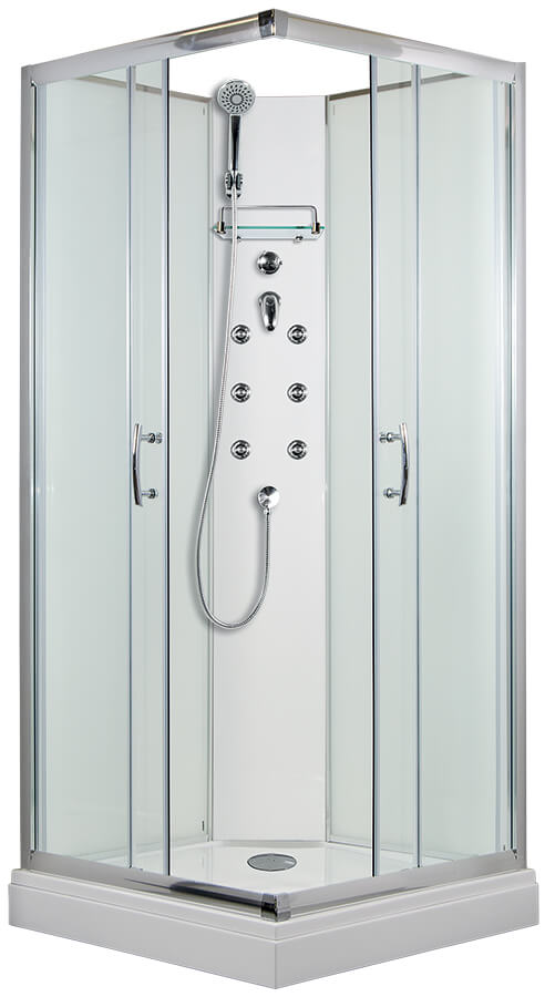 ARTTEC SMARAGD 90 x 90 cm - Masážní box model 4 čiré sklo