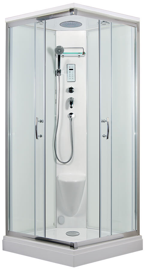 ARTTEC SMARAGD 90 x 90 cm - Parní sprchový box model 8 čiré sklo