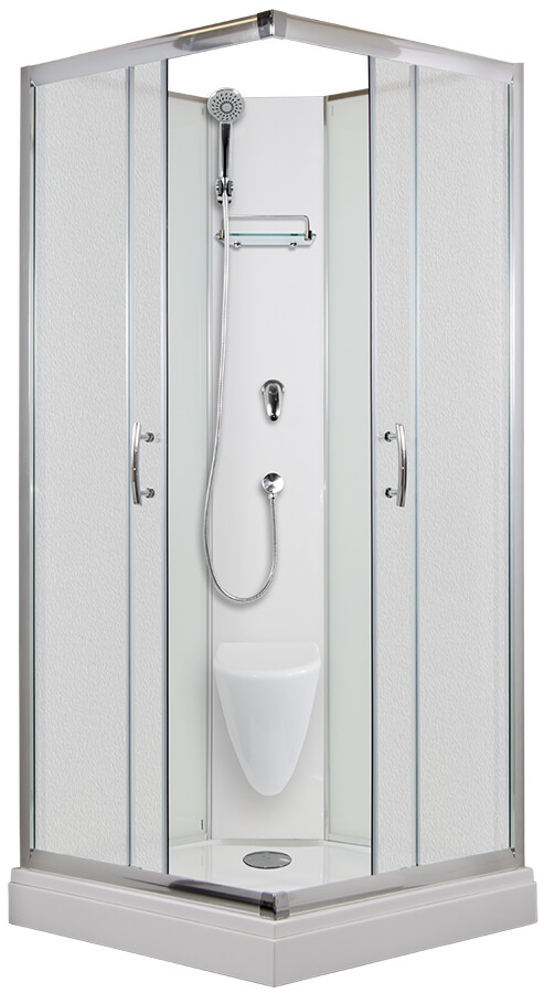 ARTTEC SMARAGD 90 x 90 cm - Sprchový box model 2 chinchilla sklo