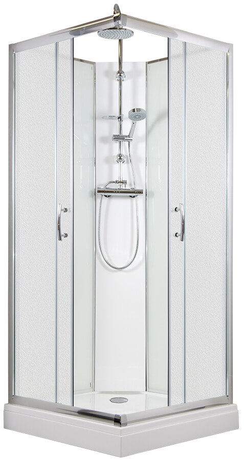 ARTTEC SMARAGD 90 x 90 cm - Termo sprchový box model 6 chinchilla sklo