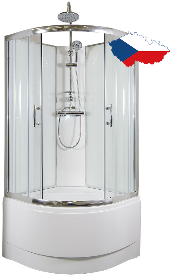 ARTTEC CALYPSO 90 x 90 cm - Termo sprchový box model 6 chinchilla sklo (PAN04432)
