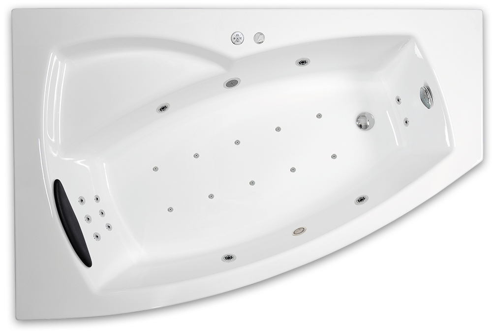 ARTTEC THALEILA FLAT 160 x 105 cm levá hydromasážní akrylátová vana (PAN04401)