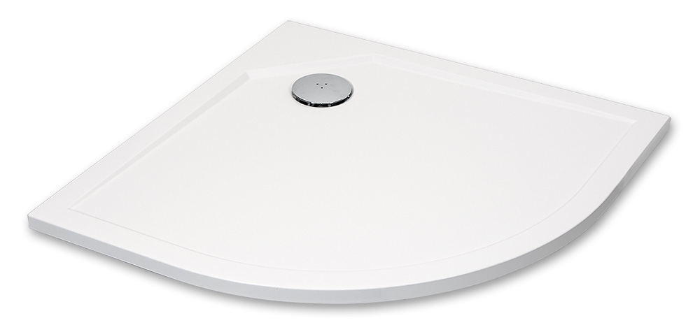 ARTTEC sprchová čtvrtkruhová vanička z litého mramoru POLARIS 90 x 90 cm