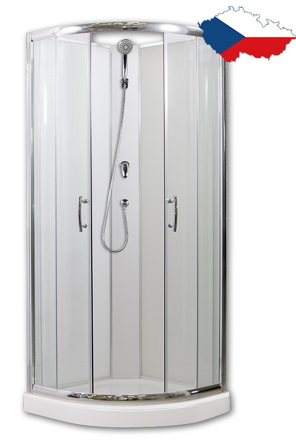 ARTTEC BRILIANT 80 x 80 cm - Sprchový box model 1 chinchilla sklo (PAN04573)