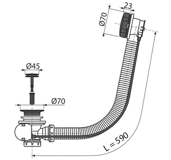 ARTTEC Vanový automat s přepadem (MAT00149)