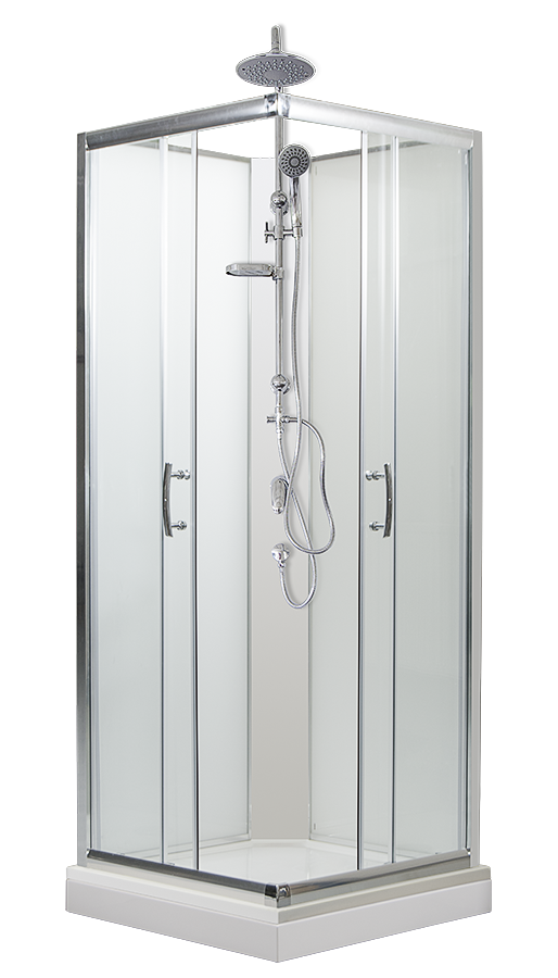 ARTTEC SMARAGD 80 x 80 cm - Sprchový box model 1 čiré sklo - sprchový set