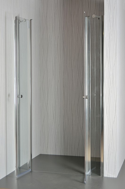 ARTTEC Dvoukřídlé sprchové dveře do niky SALOON F 9 grape sklo 117-122 x 195 cm (XSAL0068)