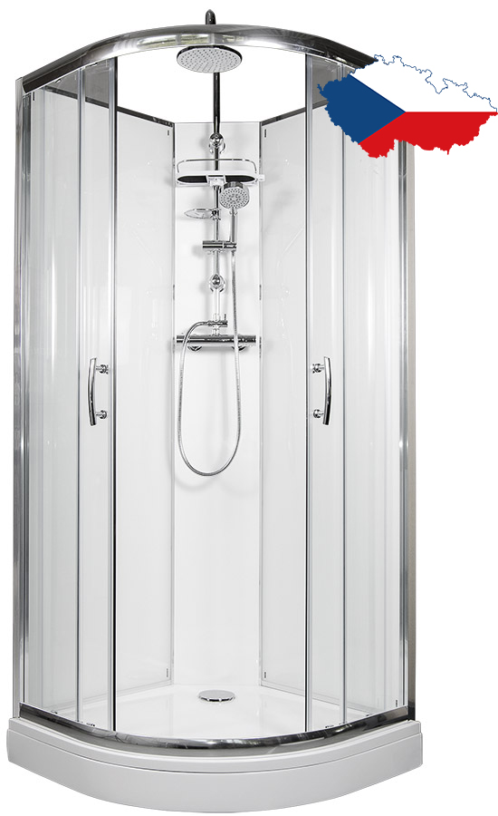 ARTTEC BRILIANT 90 x 90 cm - Termo sprchový box model 6 grape sklo (PAN04623)