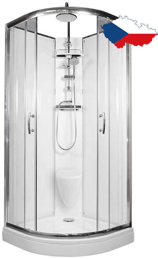 ARTTEC BRILIANT 90 x 90 cm - Sprchový box model 7 grape sklo (PAN04624)