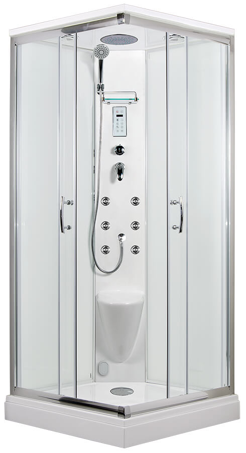 ARTTEC SMARAGD 90 x 90 cm - Parní masážní sprchový box model 9 čiré sklo