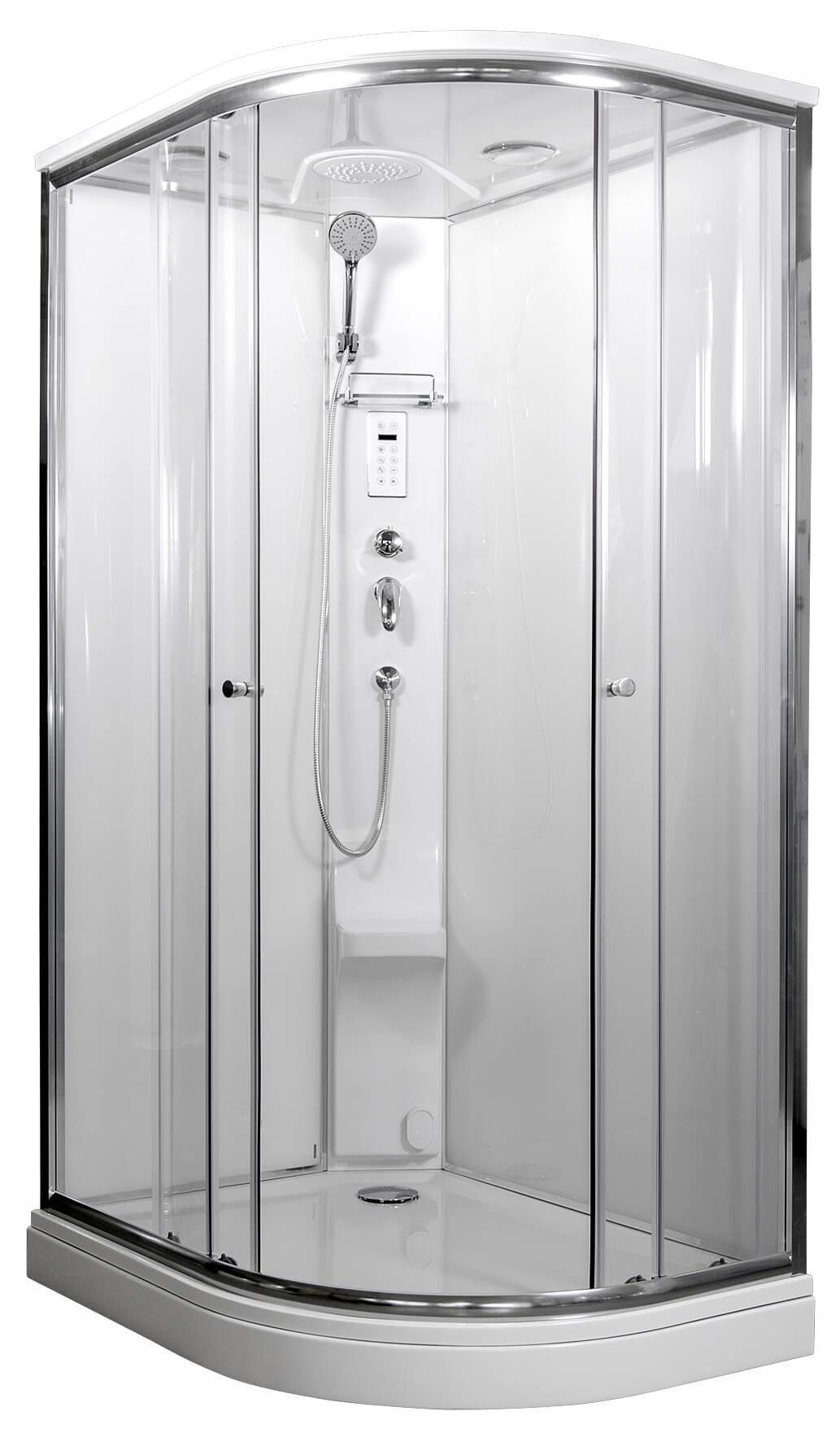 ARTTEC SIRIUS 120 x 90 cm - Parní sprchový box model 8 chinchilla sklo levá vanička (PAN04650)
