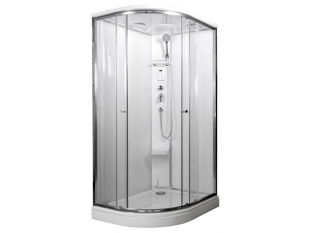 ARTTEC SIRIUS 120 x 90 cm - Parní sprchový box model 8 chinchilla sklo pravá vanička (PAN04651)