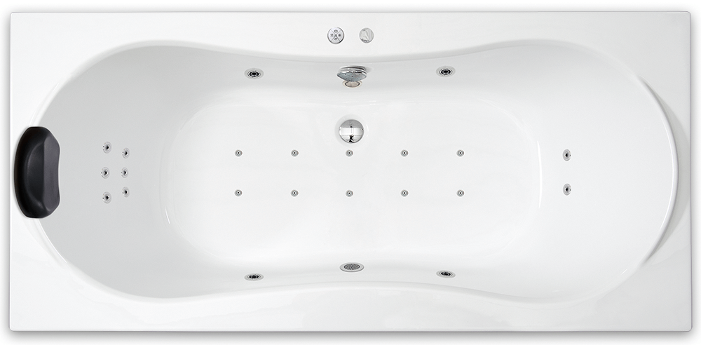 ARTTEC KRONA FLAT 180 x 80 cm hydromasážní akrylátová vana (PAN04388)