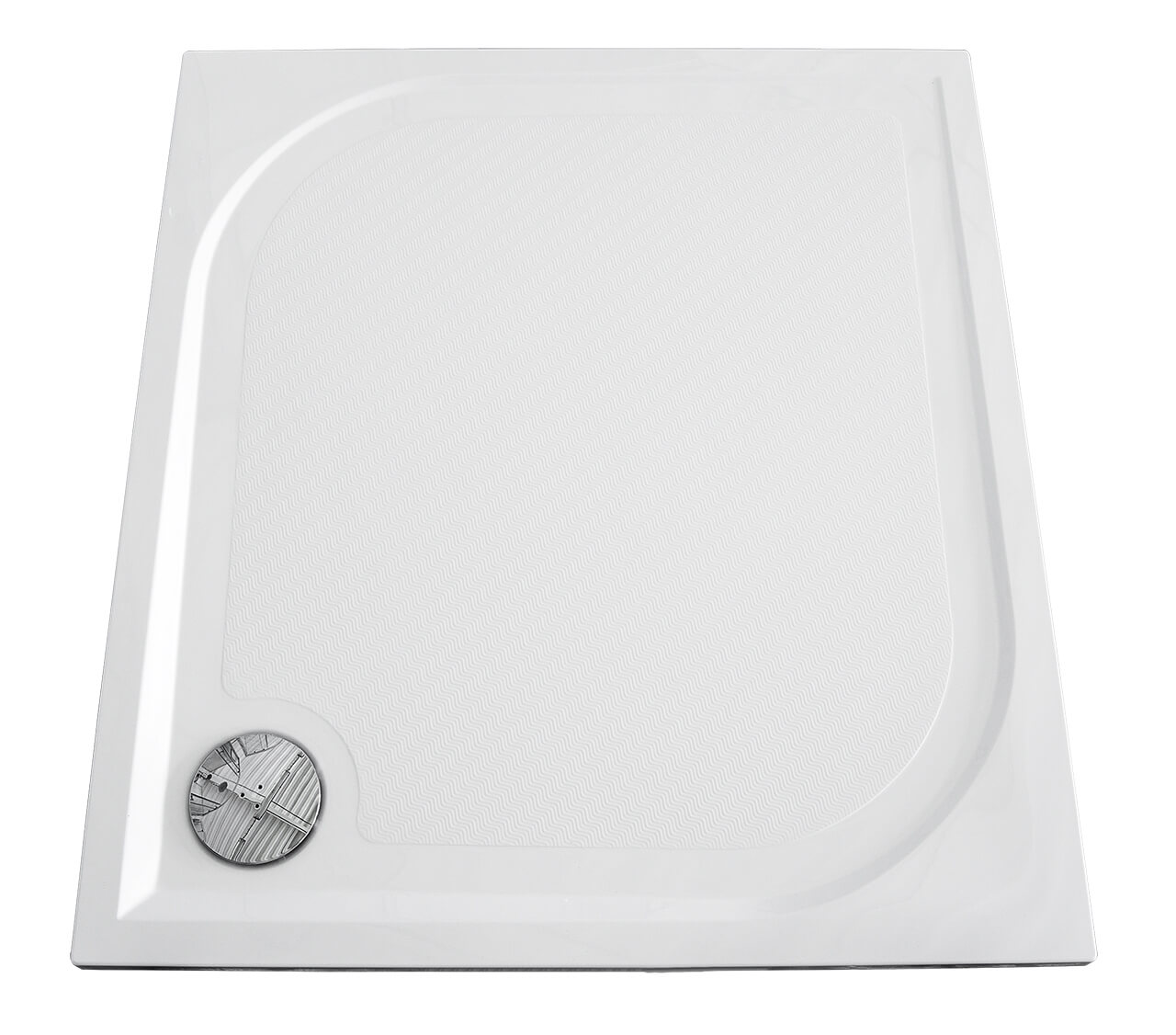 ARTTEC SIMPLE sprchová zástěna Walk-In šedá/transparentní 100 x 200 cm s vaničkou z litého mramoru 100 x 90 cm (PAN04707)