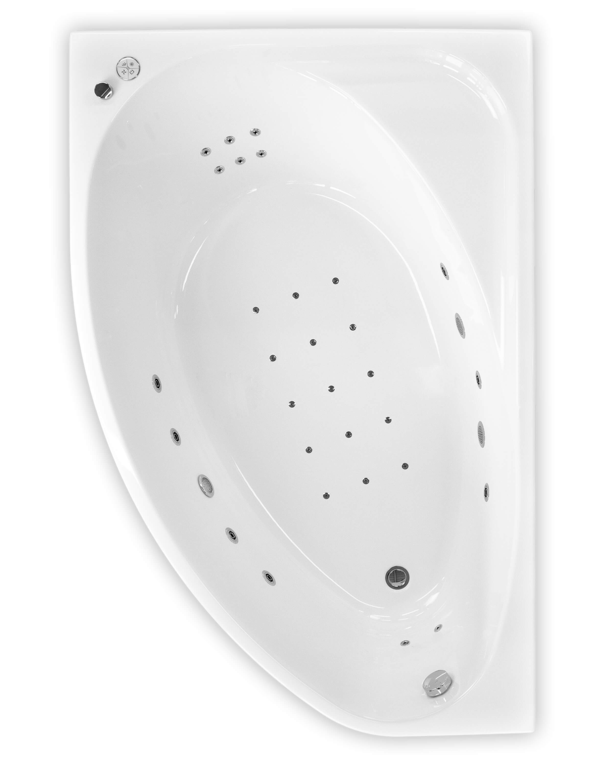 ARTTEC DREAM FLAT 170 x 110 cm hydromasážní akrylátová vana LEVÁ (PAN04742)