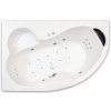Masážní vana 160 x 105 cm, levá varianta Niké FLAT černý přísavky