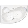 Masážní vana 160 x 105 cm, levá varianta Niké FLAT bílý přísavky