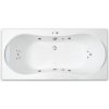 Masážní vana 180 x 80 cm Krona CHROMO bílý přísavka