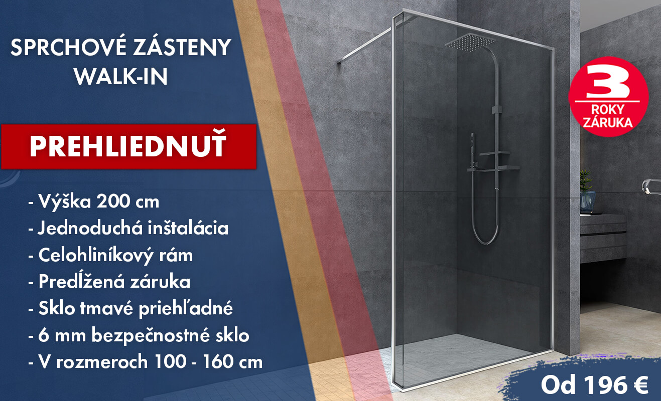 Sprchová zástěna WALK-In - pevné sklo