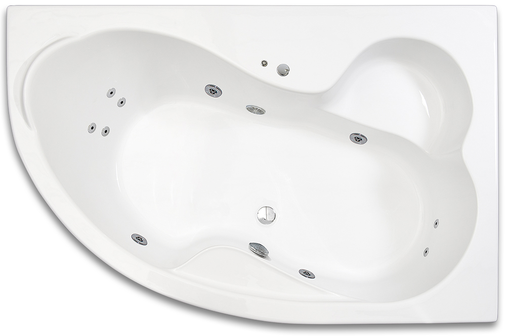 ARTTEC NIKÉ SURF 160 x 105 pravá hydromasážna akrylátová vaňa  Česká výroba s predĺženou zárukou + esenciálny olej zdarma