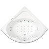 Vířivá vana GAIA FLAT, 150 x 150 cm, 9 velkých masážních trysek, 6 malých masážních trysek, 15 AIR trysek, 1 LED osvětlení