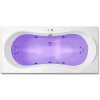 Vířivá vana 170 x 80 cm, světelná terapie, hydromasážní
