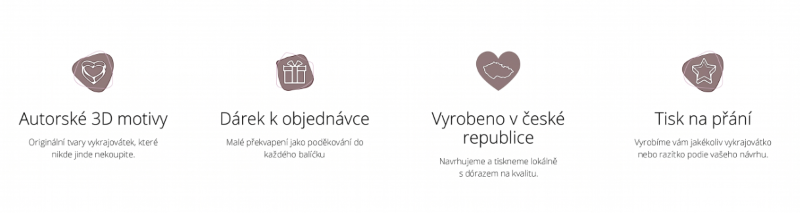 Výhody nákupu na ArtTride: Autorské 3D motivy pro tvoření dekorací, dárek k objednávce, vyrobeno v ČR a zakázkový 3D tisk na přání.
