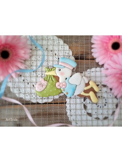 Vykrajovátko čáp s miminkem