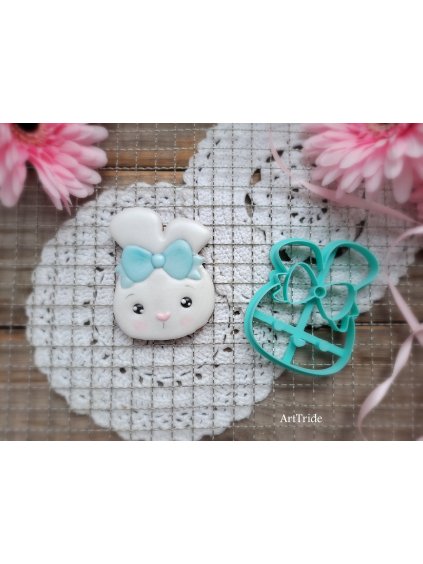 Vykrajovátko zajíček hlava s mašlí