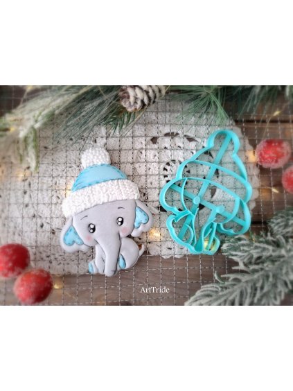 Vykrajovátko slon s čepicí