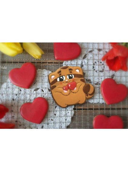 Vykrajovátko kočička se srdíčky