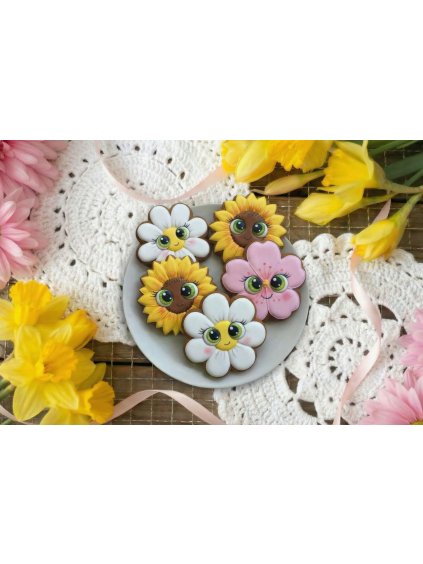 Vykrajovátko květina bílá