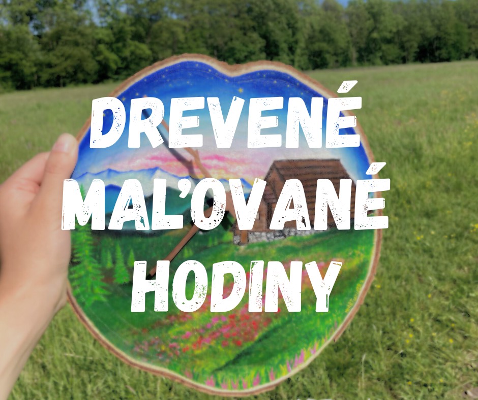 Originálne, ručne maľované drevené hodiny