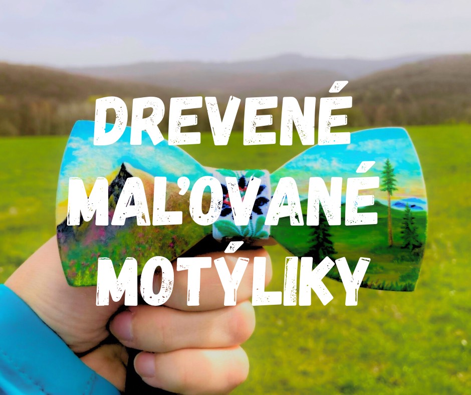 Drevené maľované motýliky