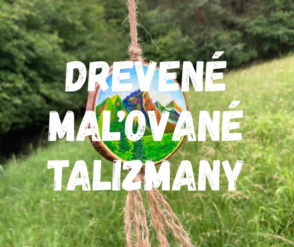 Drevené, ručne maľované talizmany