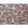 Bavlněná látka růže hnědé 2