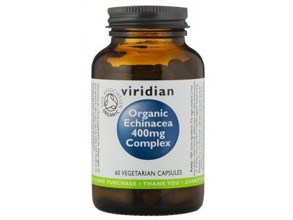 Doplňky stravy echinacea vegan viridian Organic Echinacea 400mg