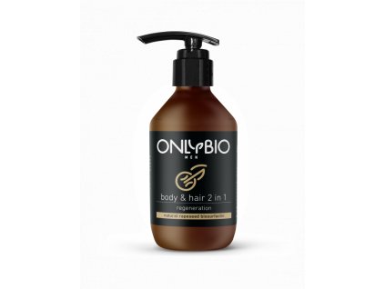 regenerační a sprchový šampon pro muže, přírodní bio kosmetika onlybio