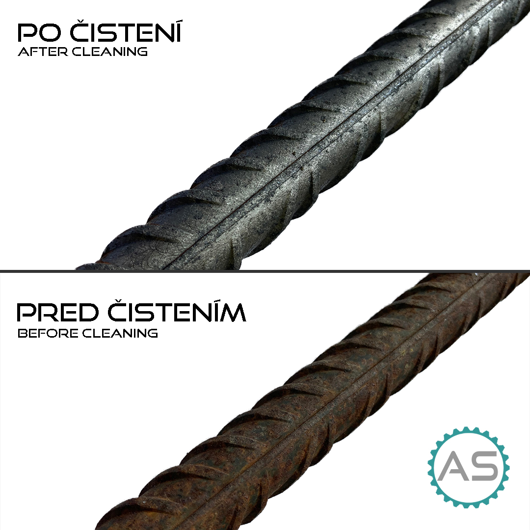 Čistenie laserom - hrdza konštrukčných prvkov s pulzným laserom