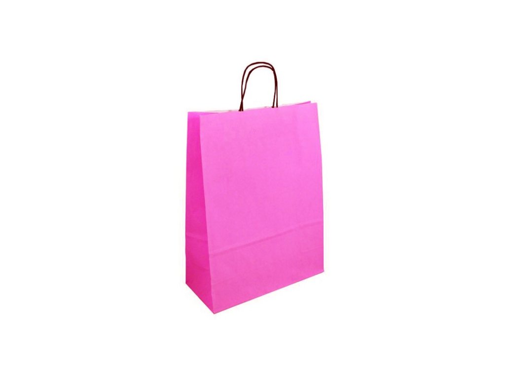 ruzova papirova taska toptwist 32x14x42