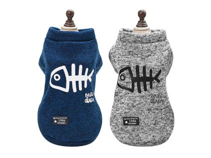 Mikina pre psa Poochin – vzor rybia kosť