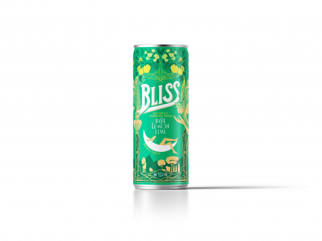 Bliss Hard Seltzer bazalka, citrón, limetka 330 ml
