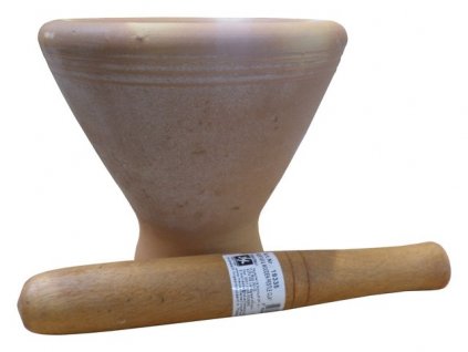 Hmoždíř keramický s dřevěným tloučkem