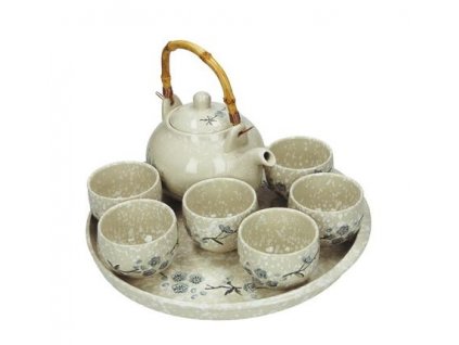Japonský set na čaj "snowflake"