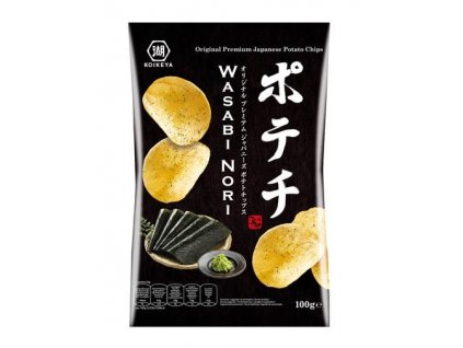 Koikeya chipsy s příchutí wasabi a nori 100 g
