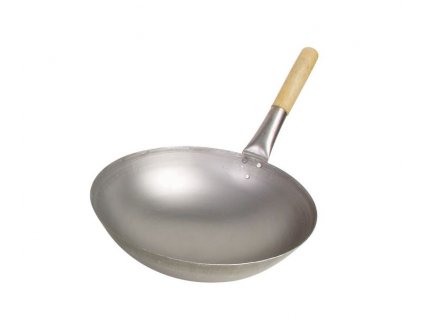 Pánev wok ocelová 30 cm kulaté dno