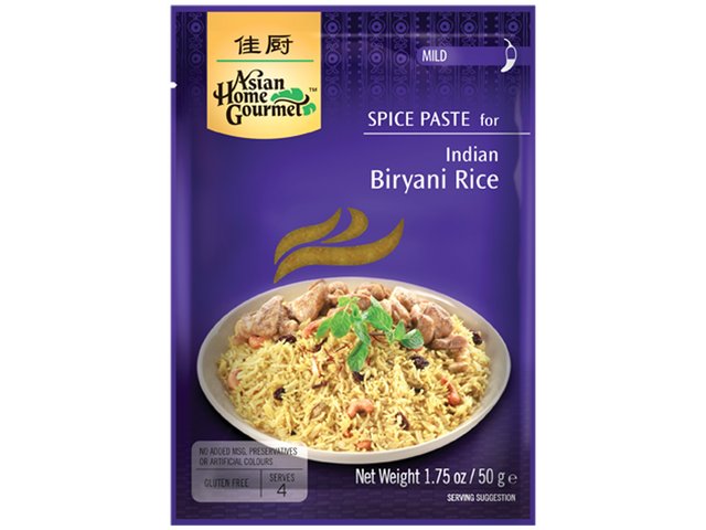 Levně AsiaHomeGourmet Indická Biryani rýže pasta 50 g