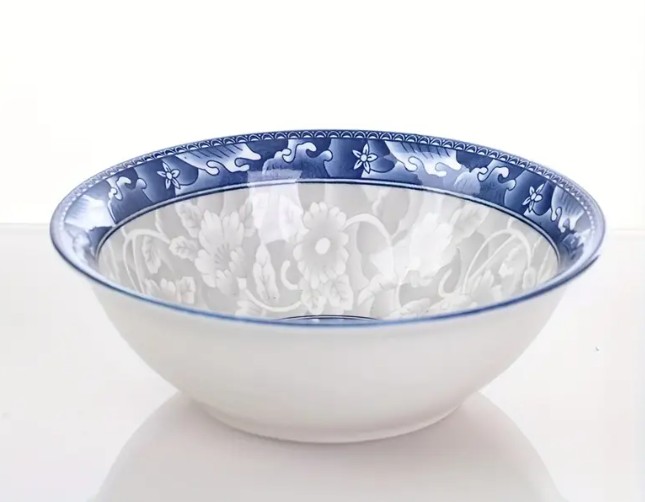 Levně AsiaFood Keramická miska s modrobílým květinovým dekorem 15,5 cm
