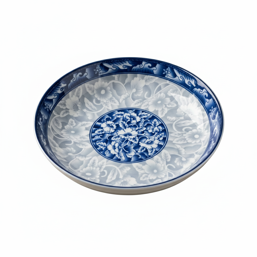 AsiaFood Talíř 20,8 cm (modro-bílý)