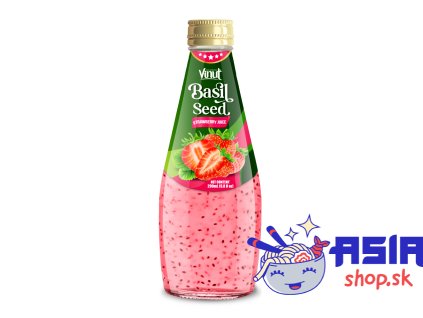 9.8 fl oz Vinut Basil Seed Strawberry juice 1